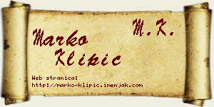 Marko Klipić vizit kartica